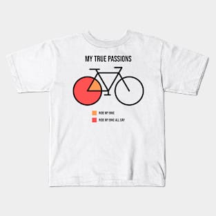 Biking is my true passion Kids T-Shirt